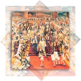 THE ROLLING STONES SIGNED VINYL RECORD OF "RED STAIRCASE ARTWORK"