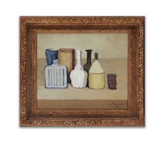 GIORGIO MORANDI(1890-1964),ATTRIBUTED TO ,OIL ON CANVAS