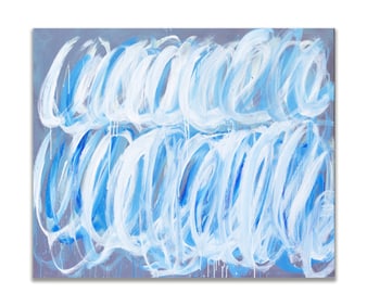 CY TWOMBLY (1928-2011), ATTRIBUTED TO, ACRYLIC ON CANVAS