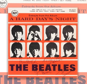 THE BEATLES SIGNED VINYL RECORD OF "A HARD DAY'S NIGHT"