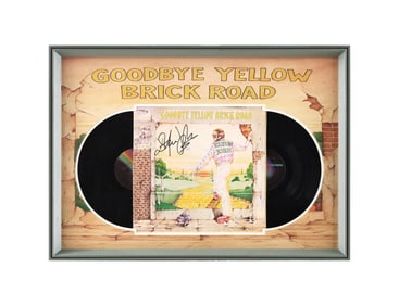 ELTON JOHN SIGNED VINYL RECORD OF "GOODBYE YELLOW BRICK ROAD"
