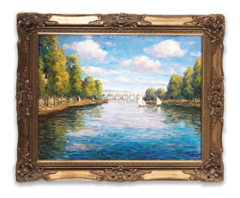 CLAUDE MONET (1840-1926),ATTRIBUTED TO ,OIL ON CANVAS