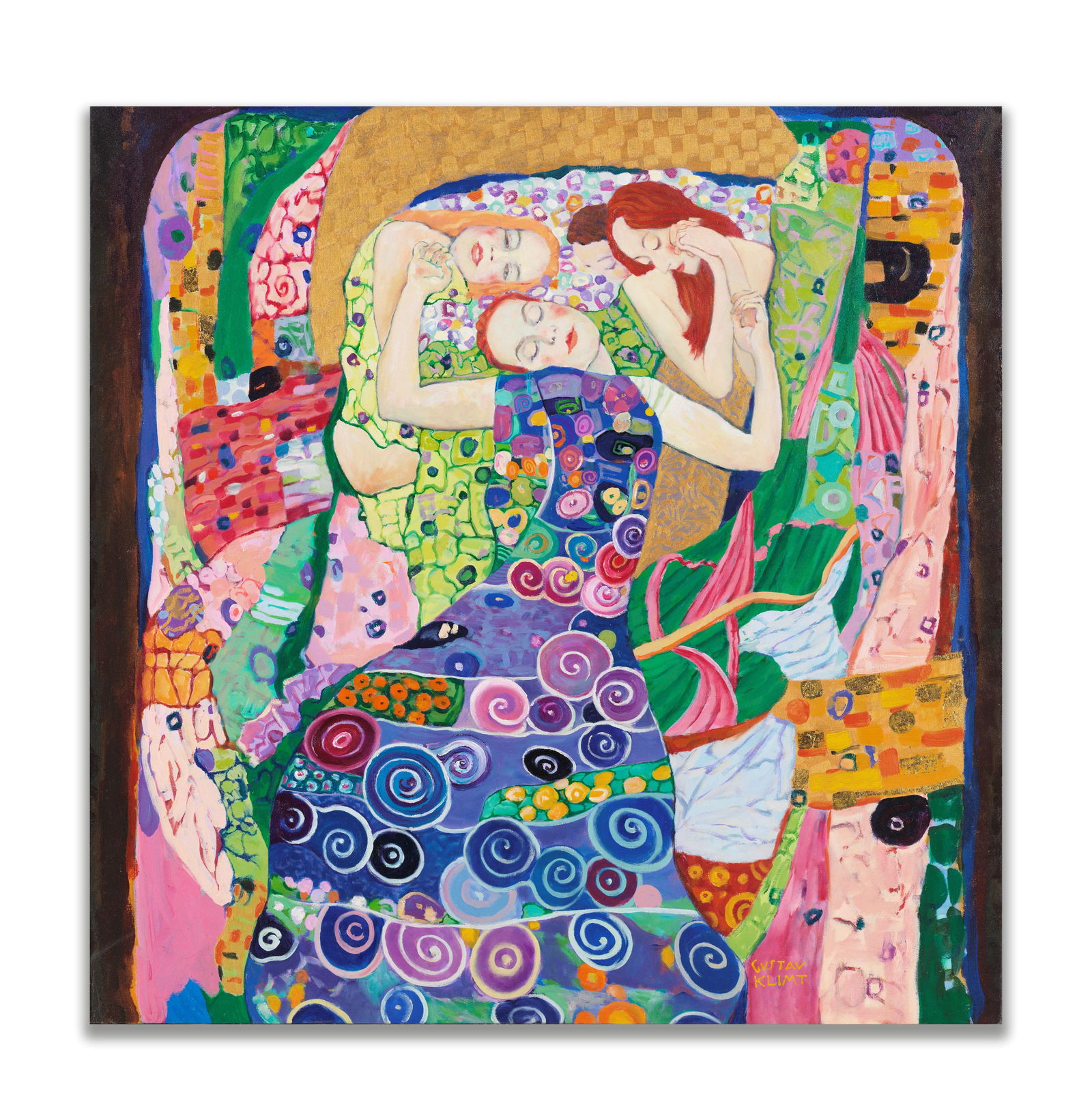 GUSTAV KLIMT(1862-1918), ATTRIBUTED TO, OIL ON CANVAS: GUSTAV KLIMT(1862-1918), ATTRIBUTED TO, OIL ON CANVAS Dimensions: Image size110.1 x109.8 cm. All measured values are approximate. Provenance and Authenticity: This item includes a certificate of authe