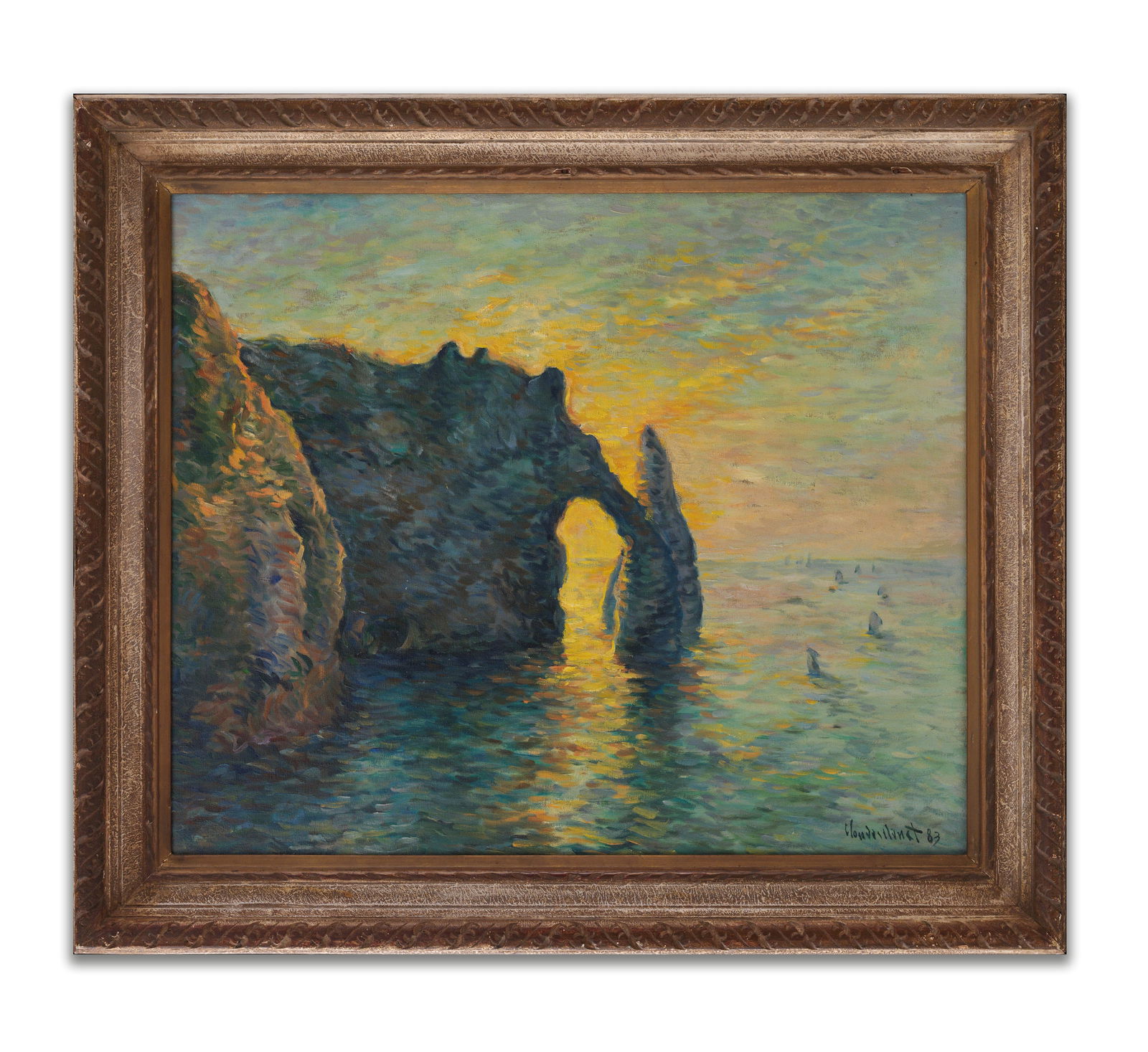 CLAUDE MONET (1840-1926),ATTRIBUTED TO ,OIL ON CANVAS: CLAUDE MONET (1840-1926),ATTRIBUTED TO ,OIL ON CANVAS Dimensions: Image size24 1/4 inches x 29 inches. All measured values are approximate.Outer frame size30 1/4 inches x 35 inches. All measured value