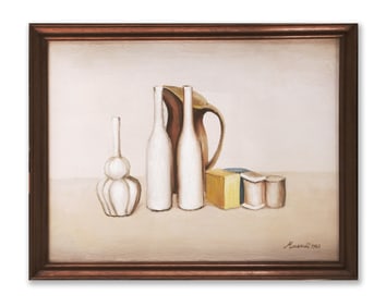 GIORGIO MORANDI(1890-1964),ATTRIBUTED TO ,OIL ON CANVAS