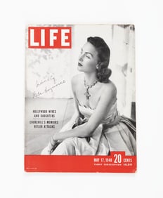 RITA HAYWORTH SIGNED LIFE MAGAZINE