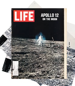 ALAN BEAN SIGNED "APOLLO 12 ON THE MOON"LIFE MAGAZINE