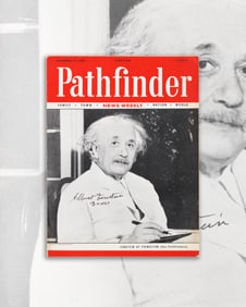 ALBERT EINSTEIN SIGNED "PATHFINDER"MAGAZINE