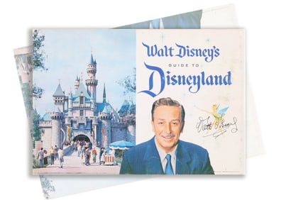WALT DISNEY SIGNED "WALT DISNEY'S GUIDE TO DISNEYLAND"