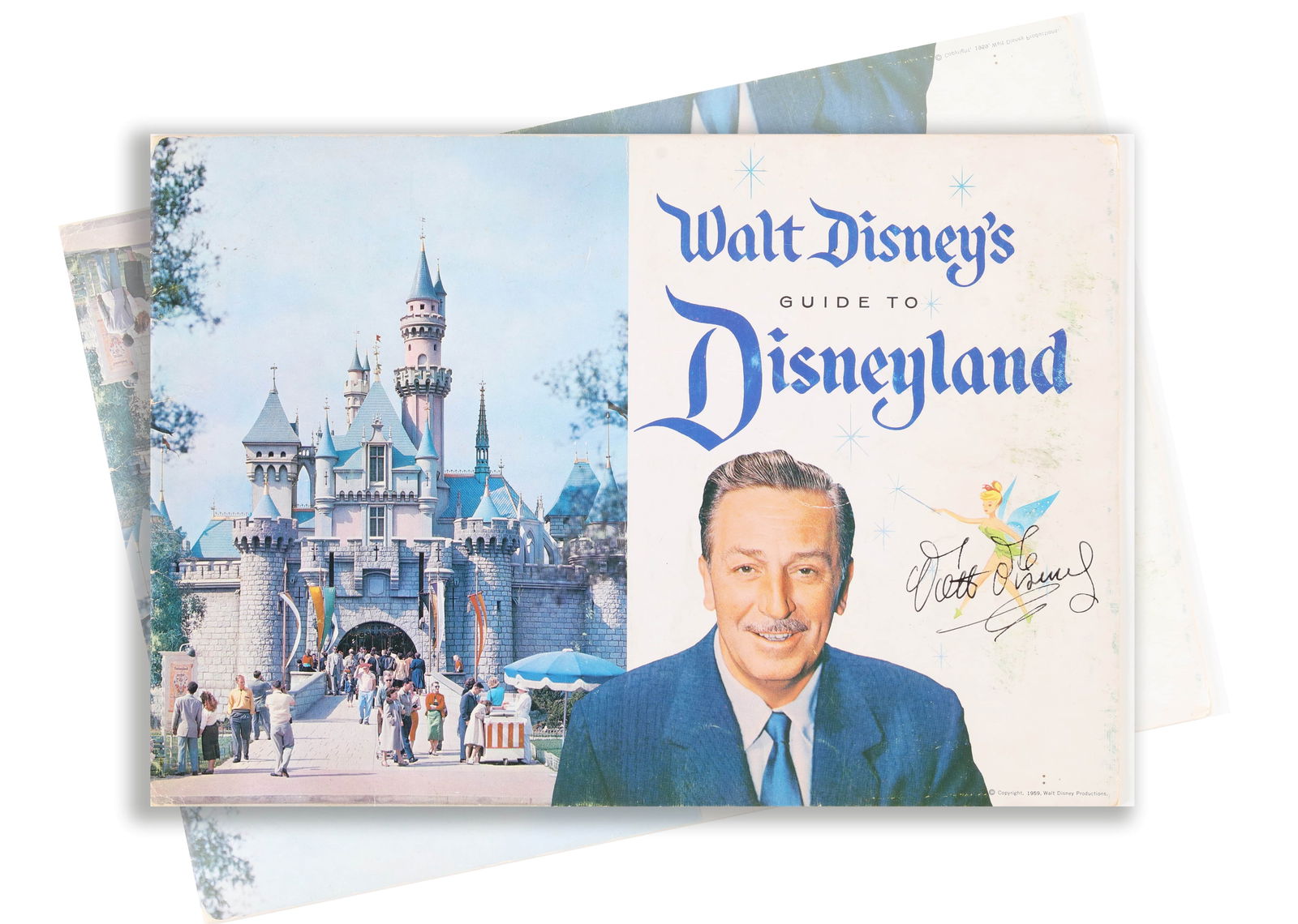 WALT DISNEY SIGNED "WALT DISNEY'S GUIDE TO DISNEYLAND" (1 of 3)