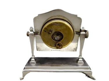 BRITISH PURE SILVER SMALL TABLE CLOCK