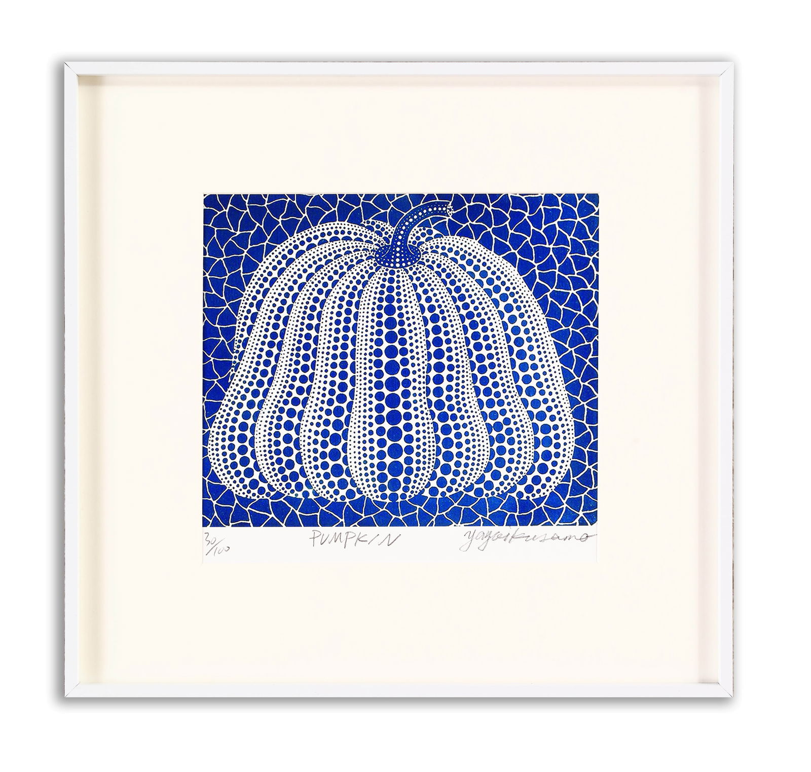 YAYOI KUSAMA (B.1933), SILKSCREEN PRINT: YAYOI KUSAMA (B.1933), SILKSCREEN PRINT Dimensions: Outer frame size31 x 32.5 cm. All measured values are approximate. Provenance and Authenticity: His Collectible Has Undergone Rigorous Authenticatio