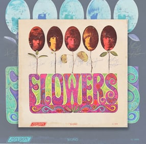 THE ROLLING STONES SIGNED VINYL RECORD OF "FLOWERS"-INCLUDING BRIAN JONES