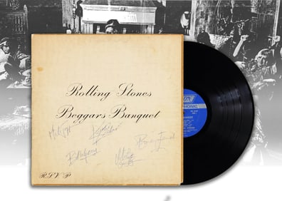 THE ROLLING STONES SIGNED VINYL RECORD OF "BEGGARS BANQUET"