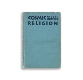 ALBERT EINSTEIN SIGNED "COSMIC RELIGION" BOOK