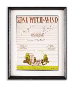 GABLE, LEIGH & MITCHELL SIGNED "GWTW" SHEET MUSIC