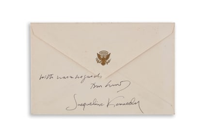 JOHN & JACKIE KENNEDY SIGNED WHITE HOUSE ENVELOPE