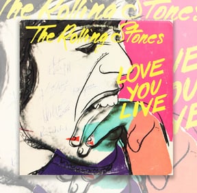 THE ROLLING STONES SIGNED VINYL RECORD OF "LOVE YOU LIVE"