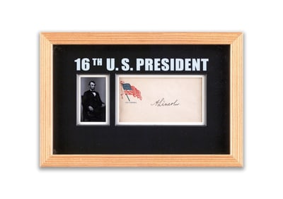 ABRAHAM LINCOLN SIGNED PATRIOTIC ENVELOPE