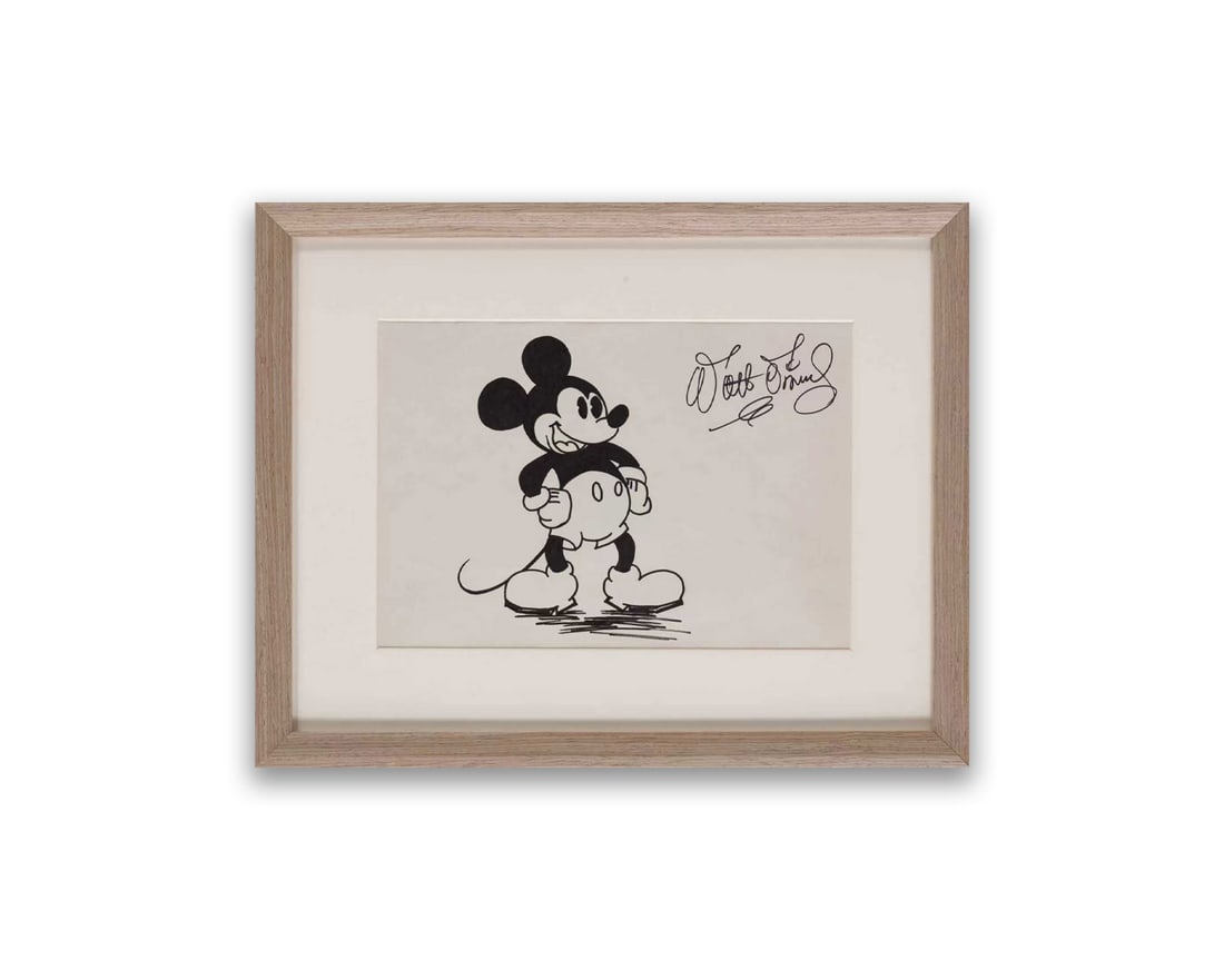 WALT DISNEY SIGNED MICKEY MOUSE MANUSCRIPT (1 of 3)