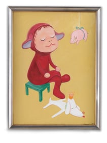 YOSHITOMO NARA (B.1959),ATTRIBUTED TO, ACRYLIC ON CANVAS