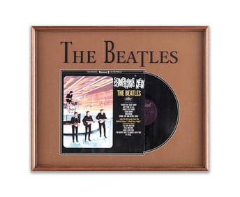 THE BEATLES SIGNED VINYL RECORD OF "SOMETHING NEW"