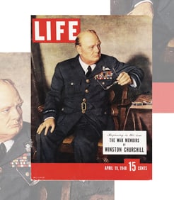WINSTON CHURCHILL SIGNED IN THE APRIL 19, 1948 ISSUE OF "LIFE" MAGAZINE