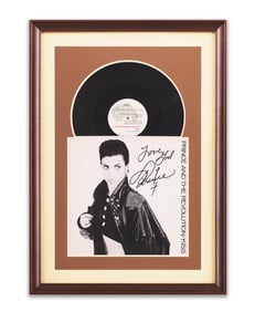 PRINCE SIGNED AND INSCRIBED "LOVE GOD" FOR VINYL RECORD OF "KISS"