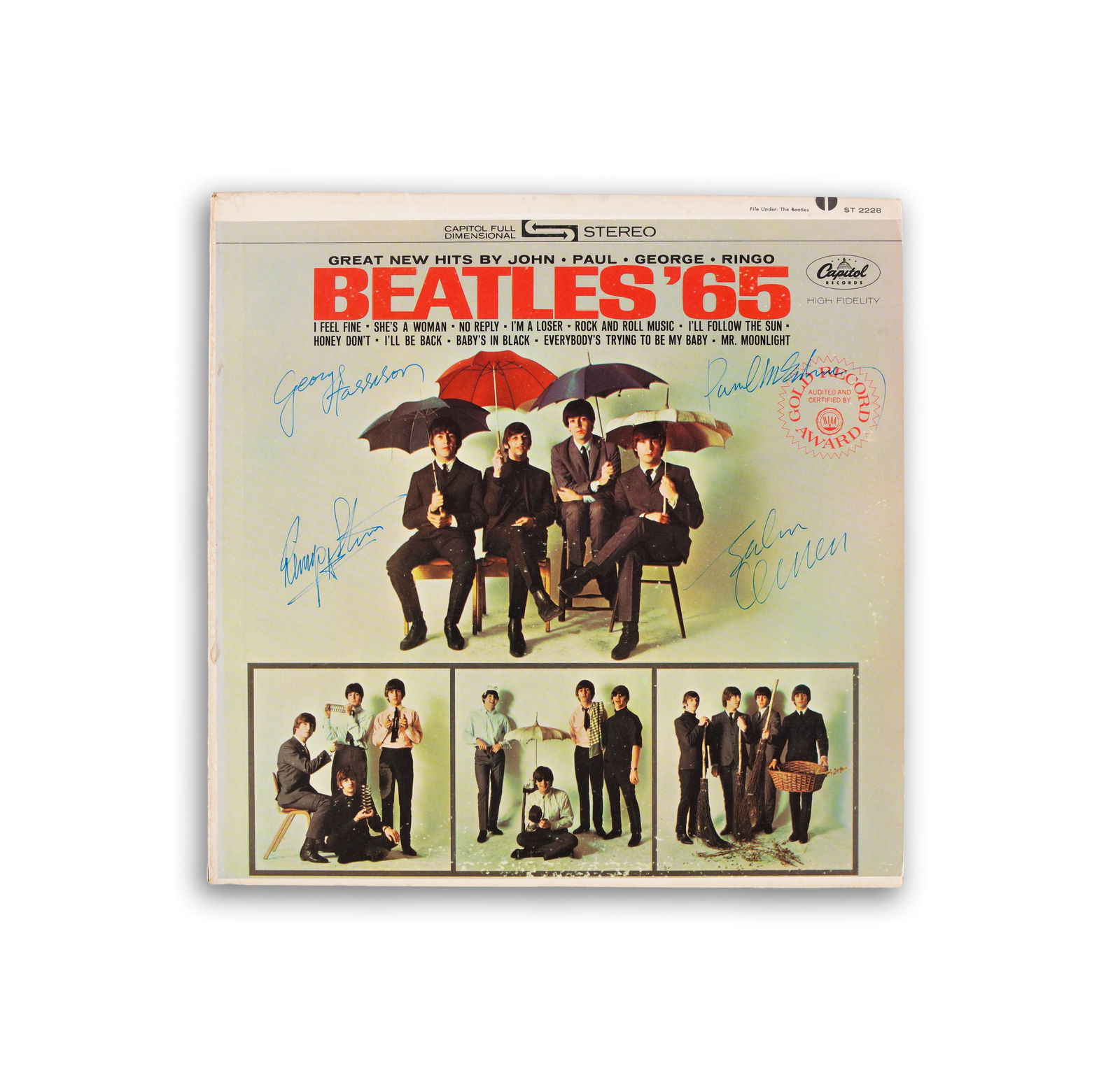THE BEATLES - FULLY SIGNED "BEATLES '65" ALBUM SLEEVE (1 of 4)