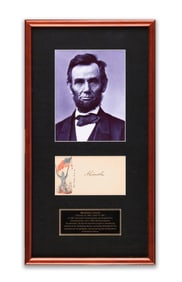 ABRAHAM LINCOLN (1809-1865) - SIGNED COMPLETE CIVIL WAR PATRIOTIC COVER