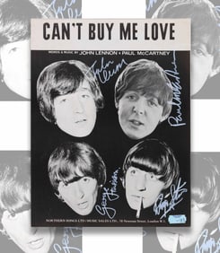 THE BEATLES - FULLY SIGNED "CAN'T BUY ME LOVE" SHEET MUSIC (1964)