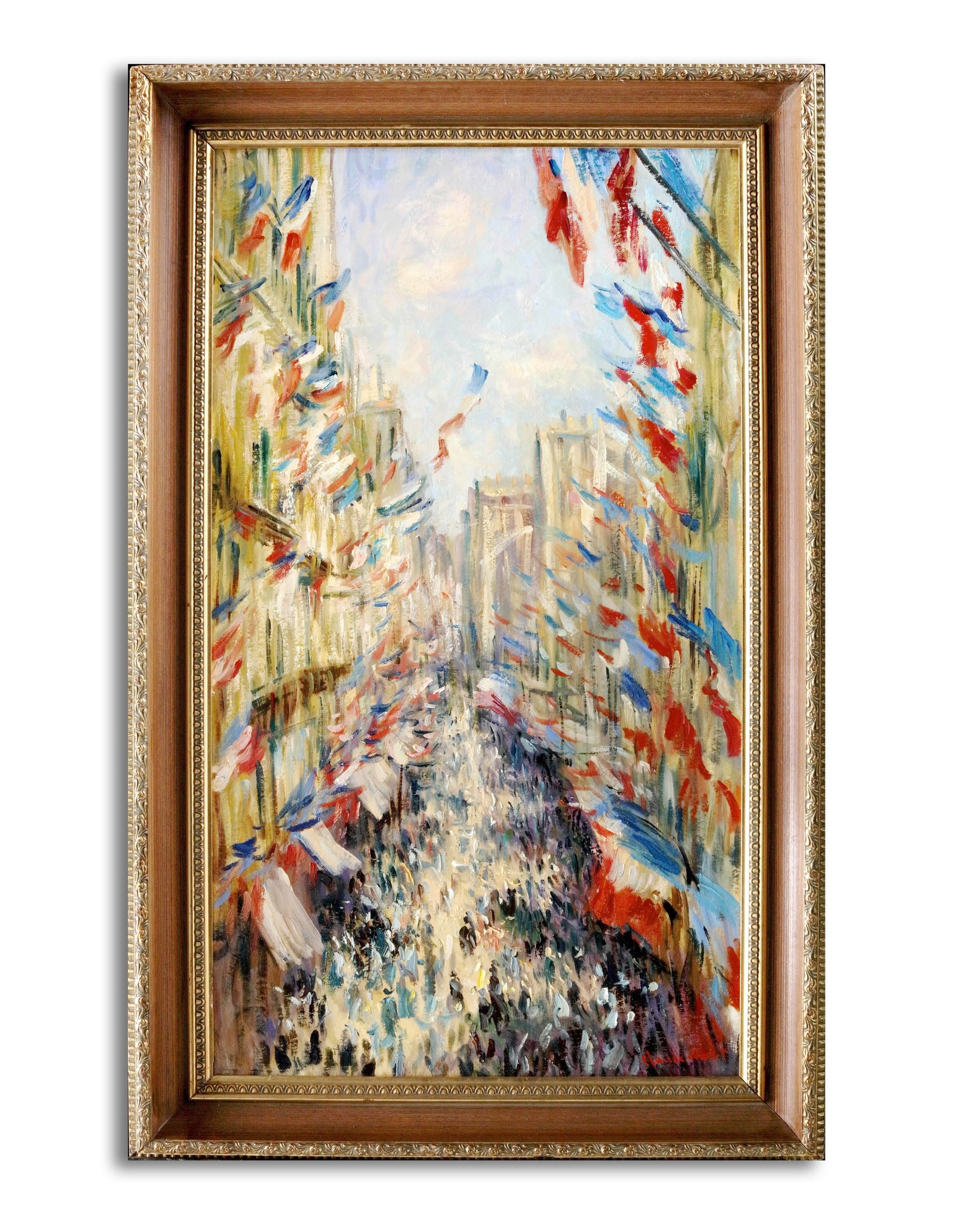 CLAUDE MONET (1840-1926), ATTRIBUTED TO ,OIL ON CANVAS: CLAUDE MONET (1840-1926), ATTRIBUTED TO ,OIL ON CANVAS Dimensions: Image size 69.8 x 40.2 cm. All measured values are approximate. Outer frame size 80.9 x 50.9 cm. All measured values are approximate.