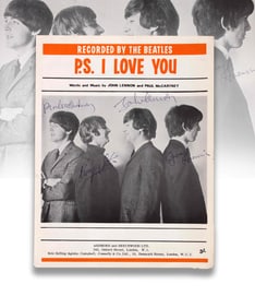 THE BEATLES - FULLY SIGNED "P.S. I LOVE YOU" SHEET MUSIC (C. 1962/1963)
