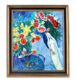 MARC CHAGALL(1887-1985),ATTRIBUTED TO, OIL ON CANVAS