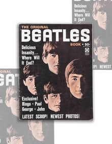 THE BEATLES - FULLY SIGNED "THE ORIGINAL BEATLES BOOK" MAGAZINE (C. 1964)