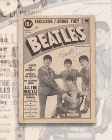 THE BEATLES - FULLY SIGNED "BEATLES: SONGS THEY SING" MAGAZINE (1964)