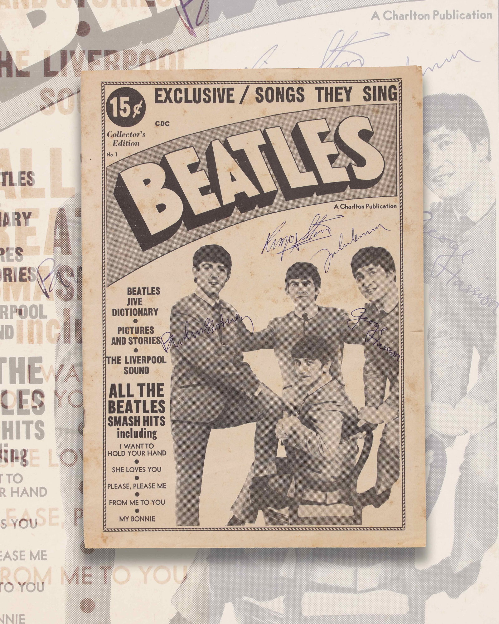 THE BEATLES - FULLY SIGNED "BEATLES: SONGS THEY SING" MAGAZINE (1964) (1 of 3)
