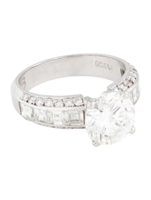 ENGAGEMENT RING PLATINUM 3.36CTW DIAMOND ENGAGEMENT RING