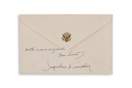 JOHN & JACKIE KENNEDY SIGNED WHITE HOUSE ENVELOPE