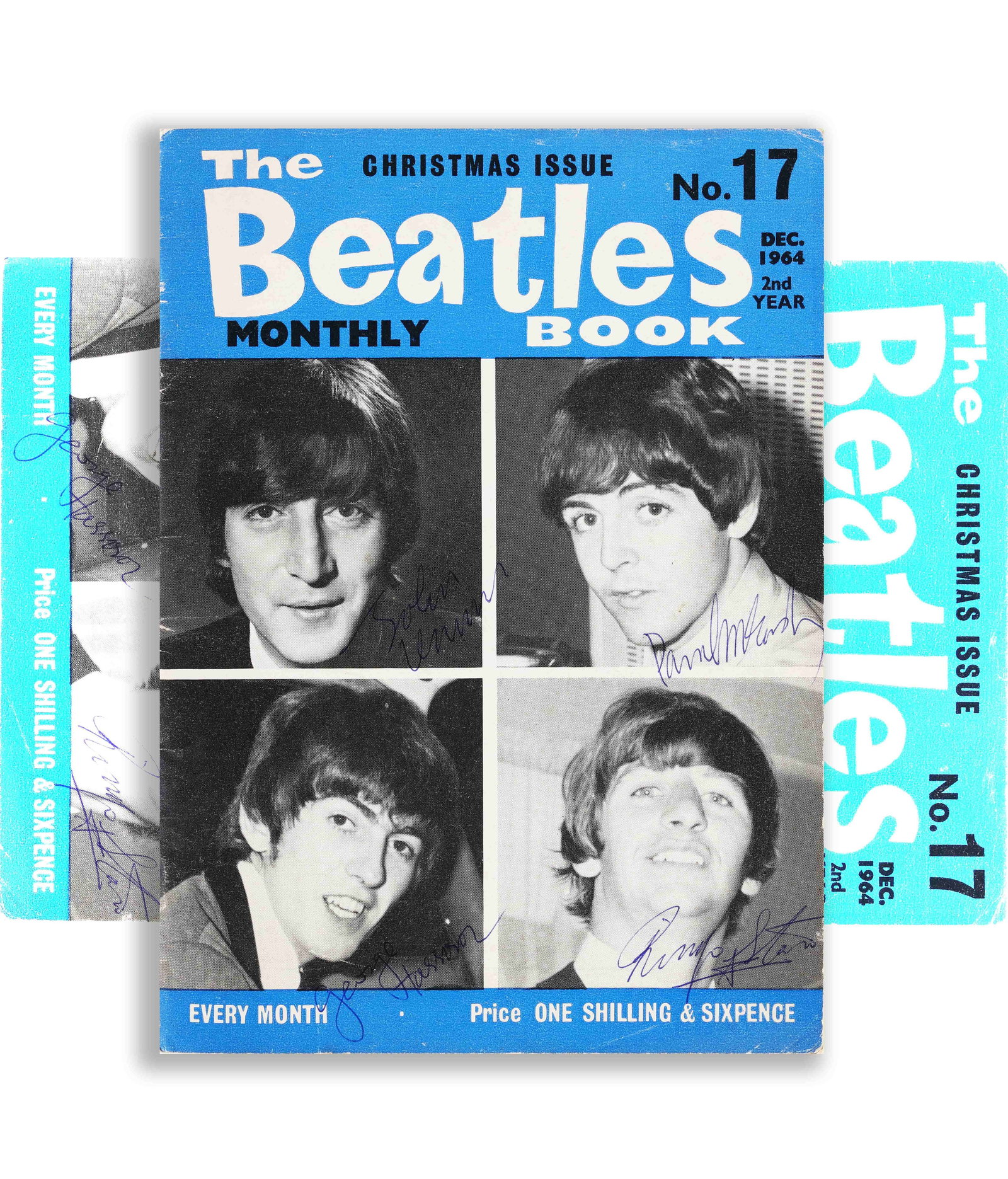 THE BEATLES SIGNED "THE BEATLES MONTHLY BOOK" MAGAZINE (1 of 3)