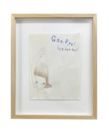 YOSHITOMO NARA (B.1959),GOODBYE??BYE-BYE-BYE?? COLORED PENCIL ON PAPER