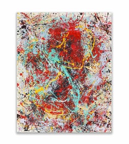 JACKSON POLLOCK (1912-1956), ATTRIBUTED TO, OIL, ENAMEL, AND ALUMINUM PAINT ON CANVAS