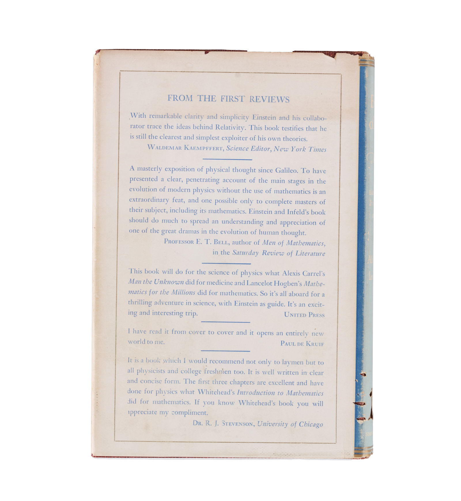 ALBERT EINSTEIN - THE EVOLUTION OF PHYSICS, SIGNED FIRST EDITION WITH MANUSCRIPT FORMULA - 2
