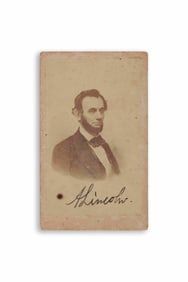 ABRAHAM LINCOLN SIGNED CDV CARD