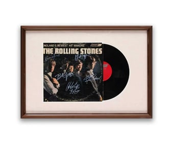 THE ROLLING STONES SIGNED VINYL RECORD OF "ENGLAND'S NEWEST HIT MAKERS"
