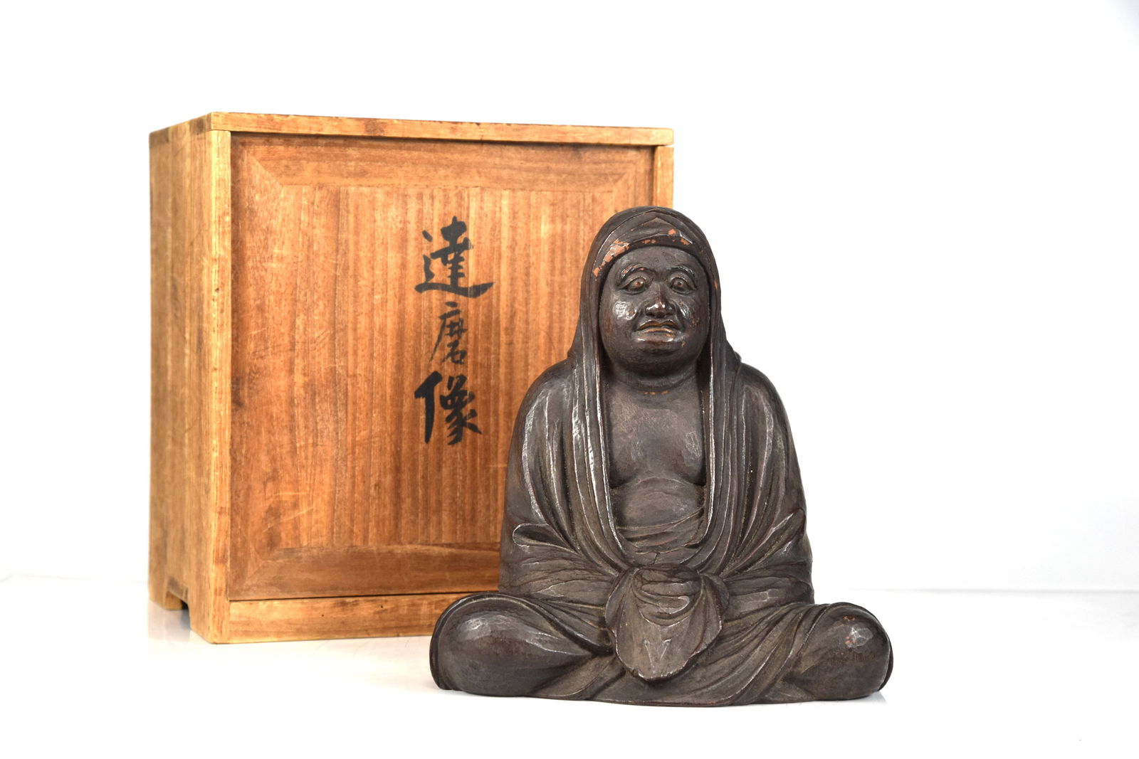 Tessai Kano: Painting of Daruma, with Original Box (1 of 9)