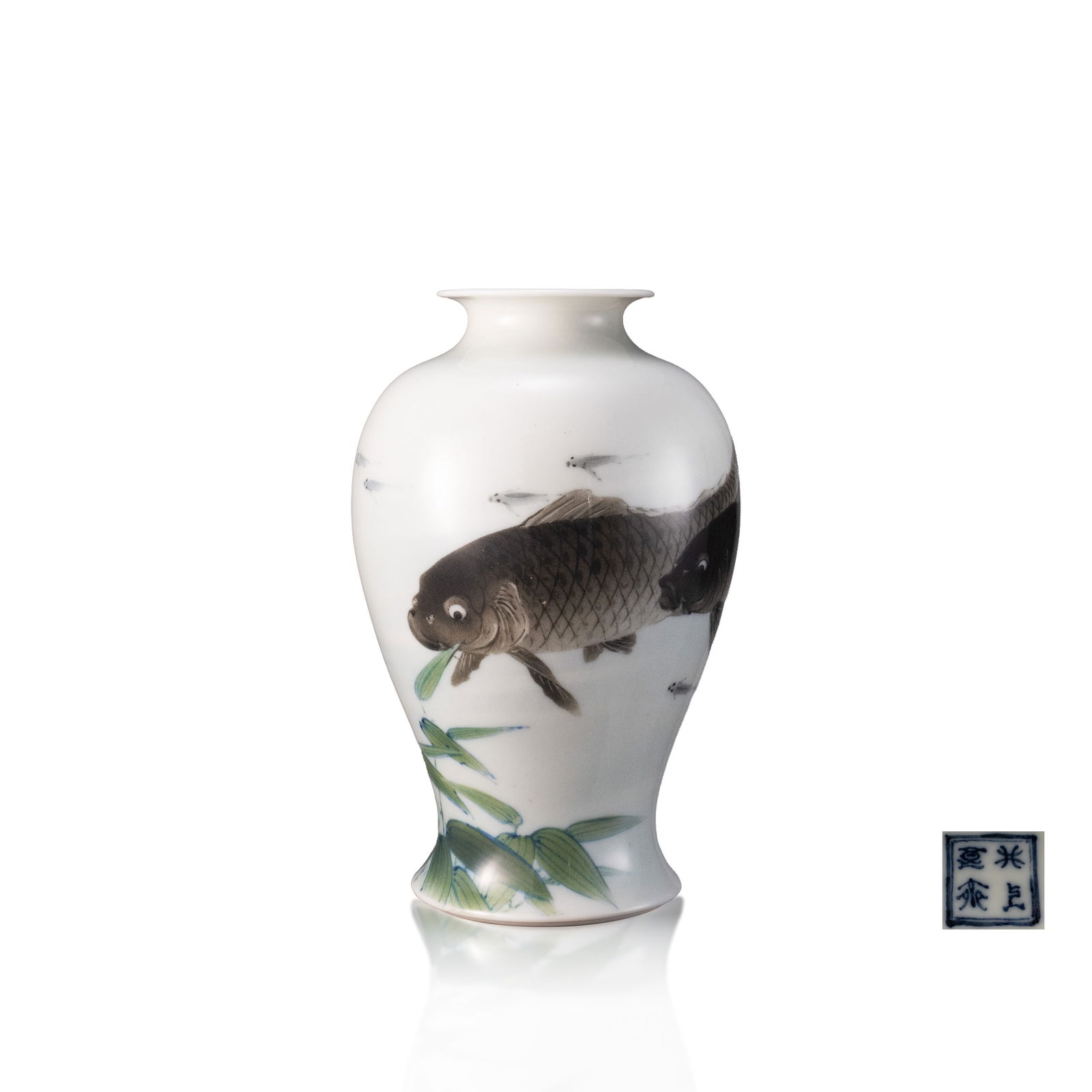 Vase with Leaping Carp Design by Inoue Ry?sai (1 of 12)
