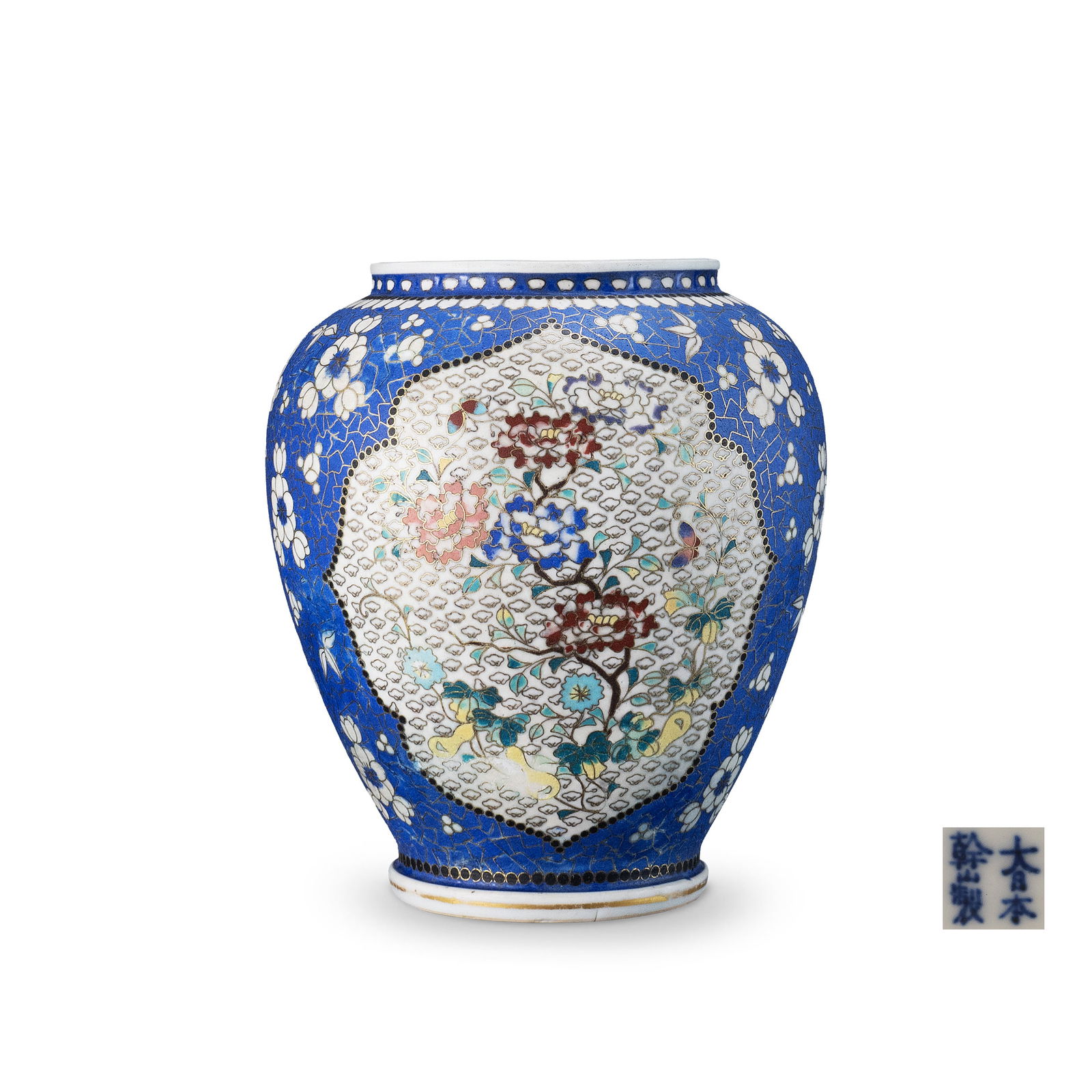 Cloisonné-Style Vase by Kanzan Denshichi (1 of 10)