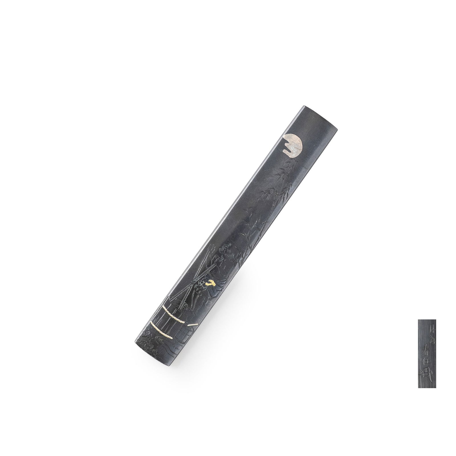 Copper Kozuka by Getsuo Shunnin, with Certificate: Height: 9.7cm