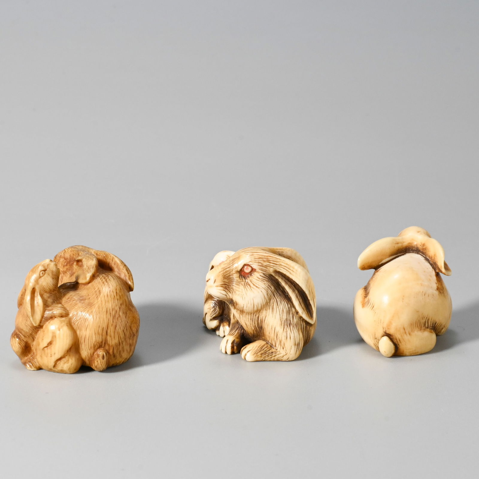 Three netsuke, two signed - 5